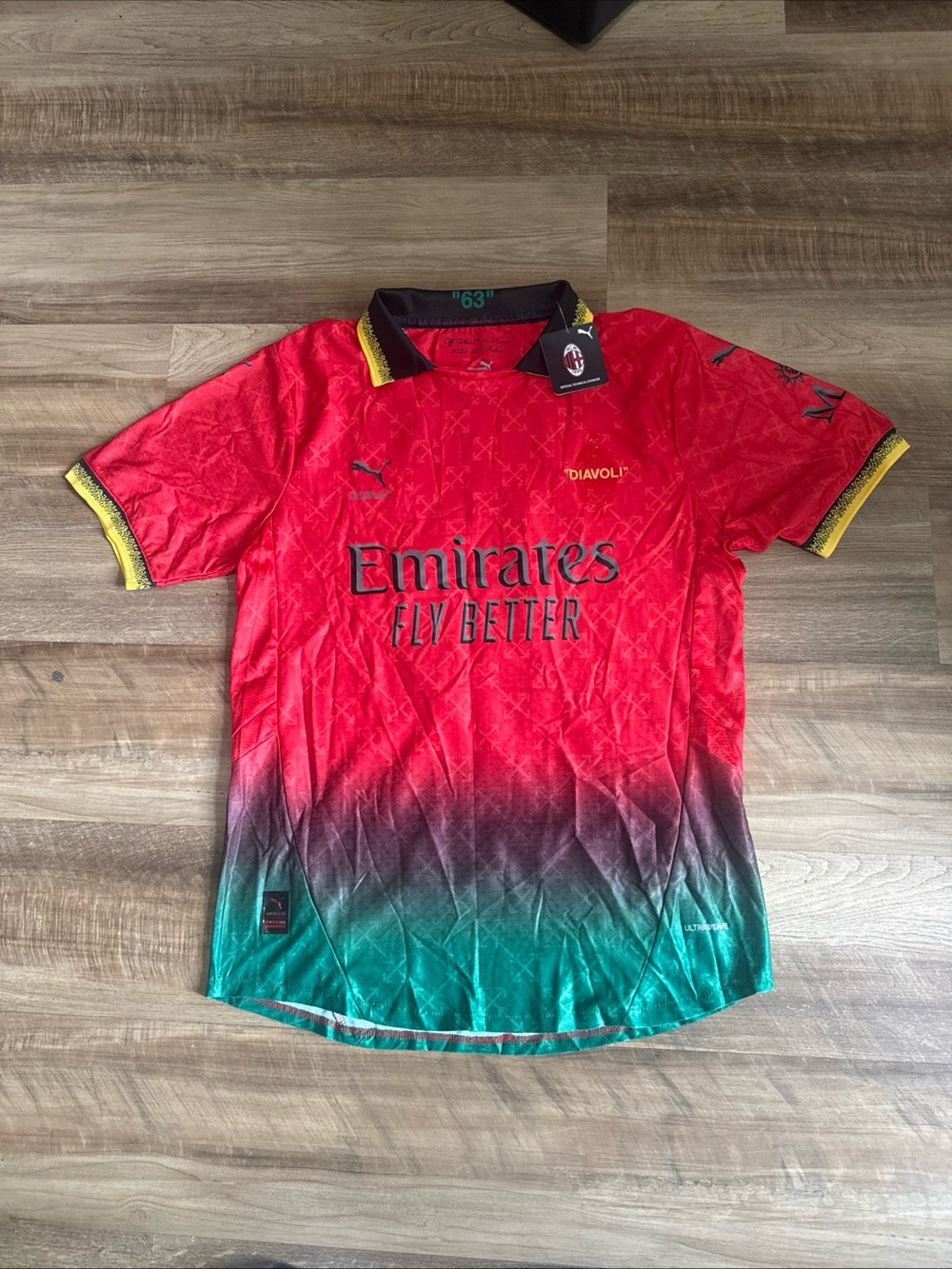 NWT AC Milan Off-White x PUMA 2024/2025 Serie a Jersey Pulisic XL
